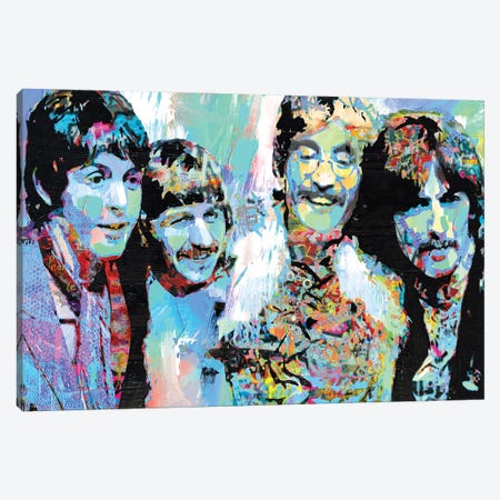 Celebrate Beatles Canvas Print #PAF256} by The Pop Art Factory Canvas Wall Art