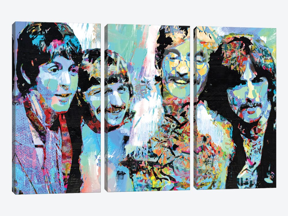 Celebrate Beatles by The Pop Art Factory 3-piece Canvas Wall Art