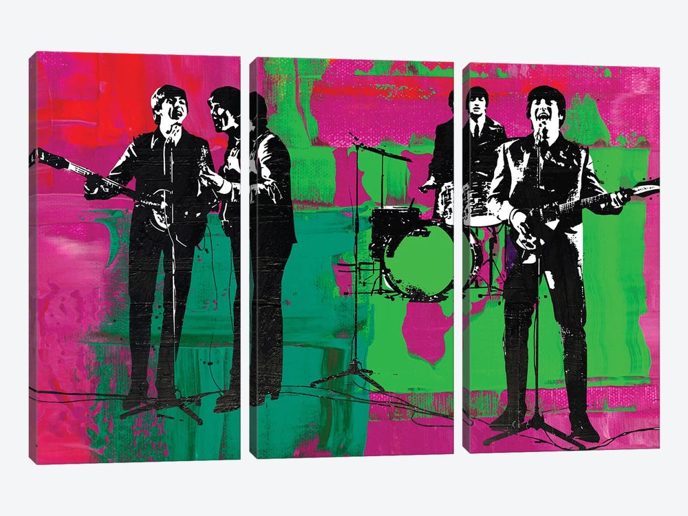 Ed Sullivan Show Beatles by The Pop Art Factory 3-piece Canvas Artwork