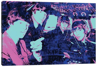 Fly Beatles Canvas Art Print - The Pop Art Factory