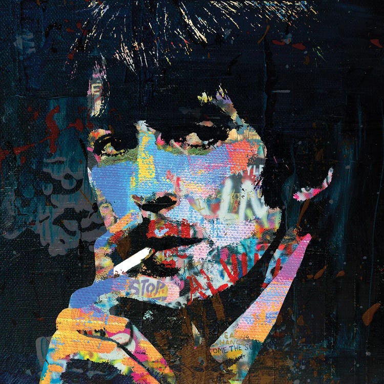 George Harrison Smoking Canva - Canvas Art Print | The Pop Art Factory