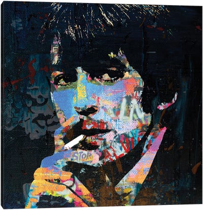 George Harrison Smoking Canvas Art Print - The Pop Art Factory