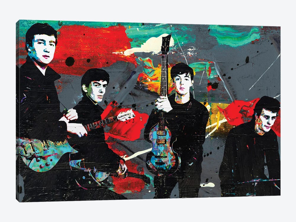 John, George, Paul And Pete by The Pop Art Factory 1-piece Canvas Wall Art