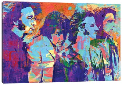 The Beatles - John, Paul, Ringo And George Canvas Art Print - The Pop Art Factory