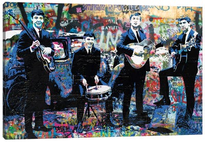 Junkyard Beatles Canvas Art Print - The Pop Art Factory