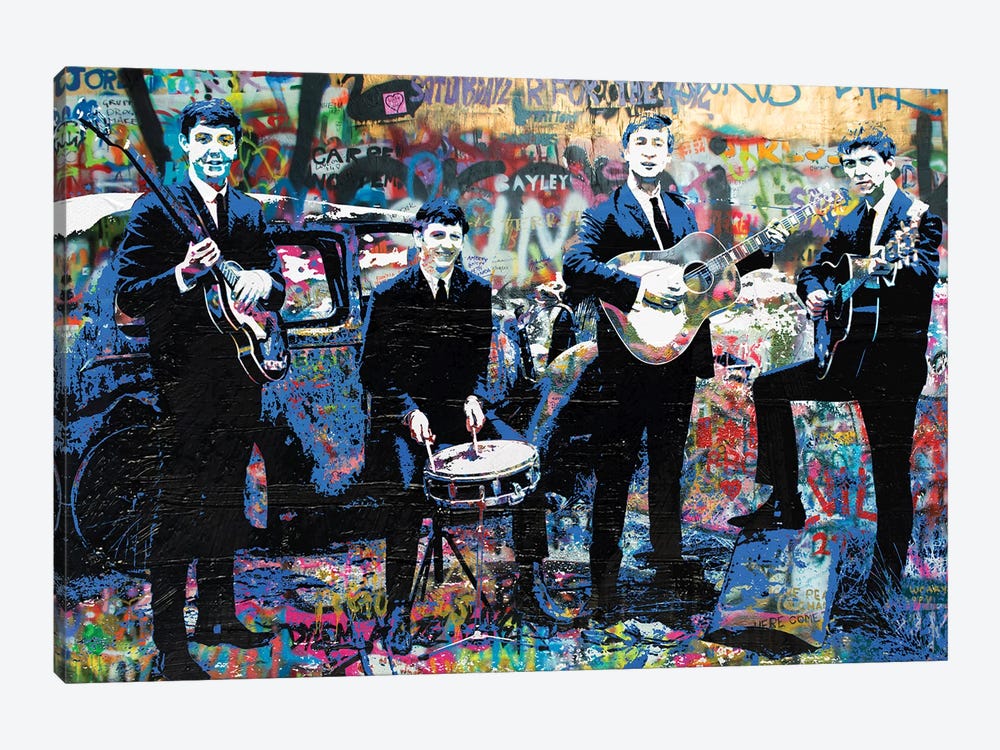 Junkyard Beatles by The Pop Art Factory 1-piece Canvas Artwork