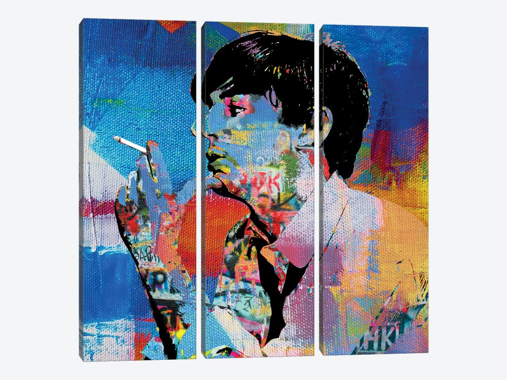 The Beatles Paul Mccartney Smoking by The Pop Art Factory 3-piece Canvas Art Print