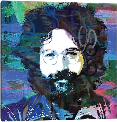 Grateful Jerry Canvas Art Print - Jerry Garcia