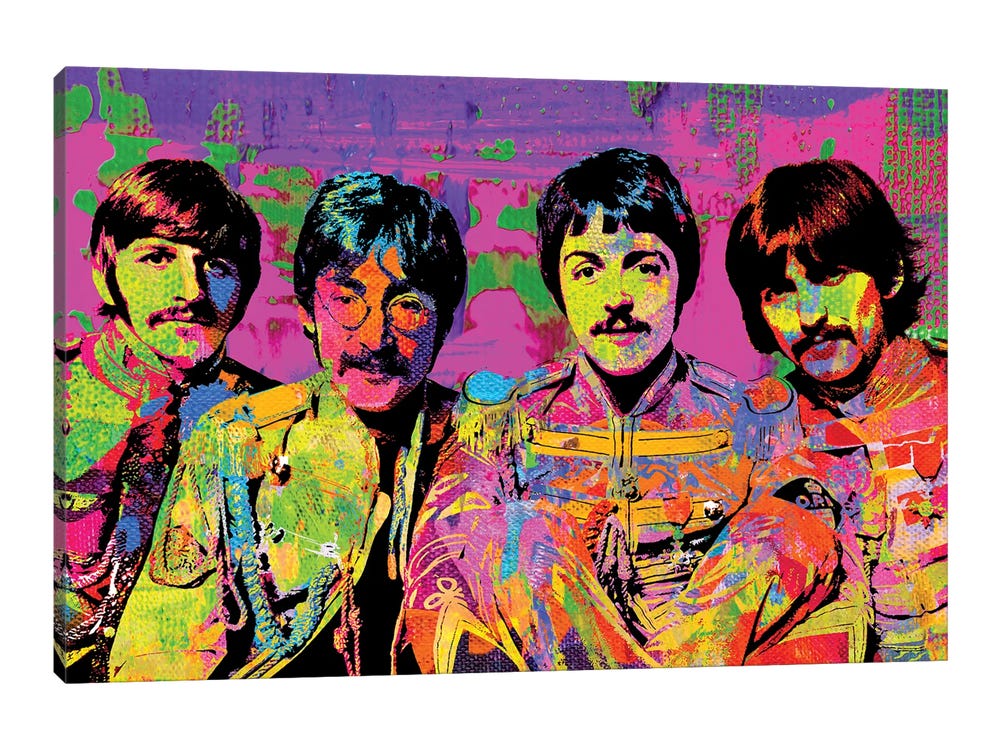 The Pop Art Factory Large Canvas Art Prints - The Beatles Sgt Pepper (styles > Fine Art > Contemporary Fine Art > Pop art) - 40x60 in