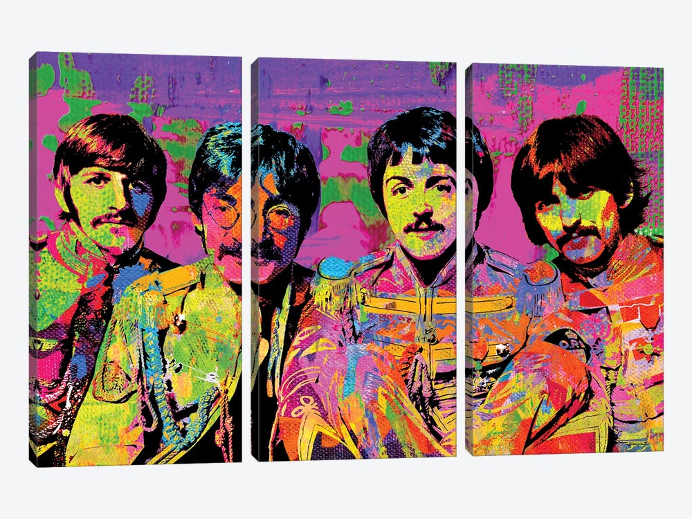 The Beatles Sgt Pepper by The Pop Art Factory 3-piece Art Print