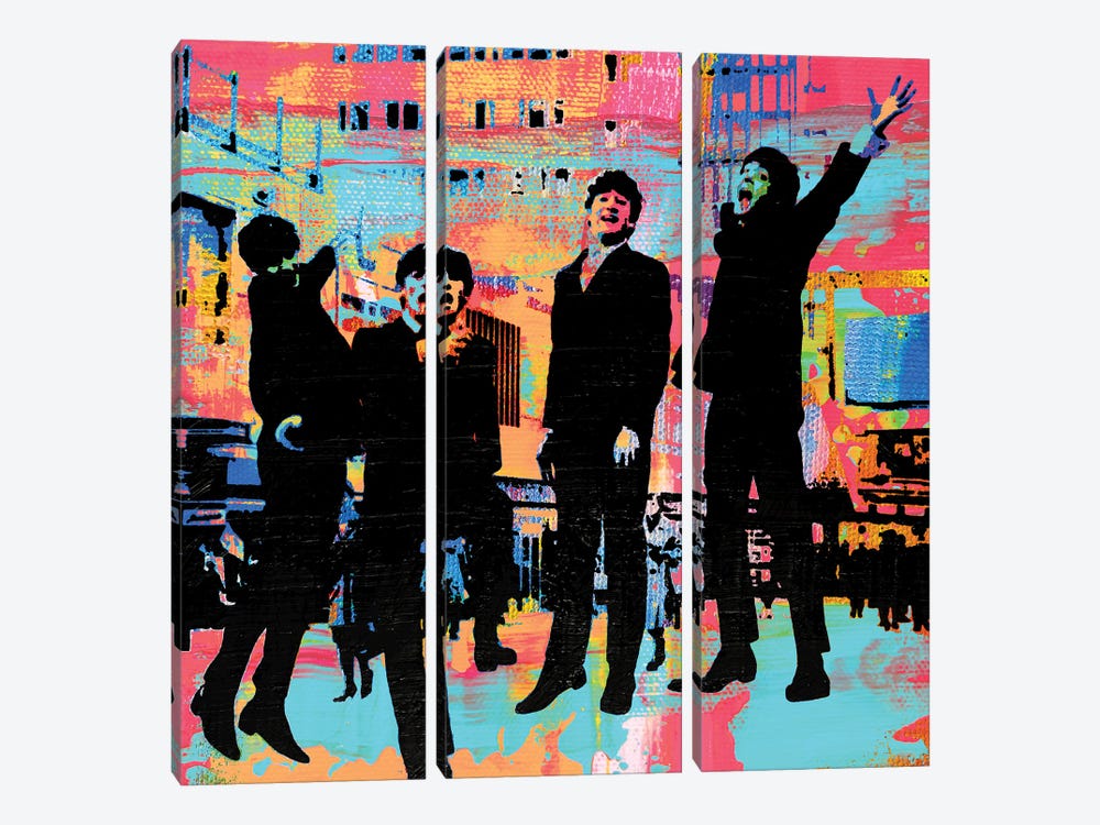 The Beatles Jump by The Pop Art Factory 3-piece Canvas Print