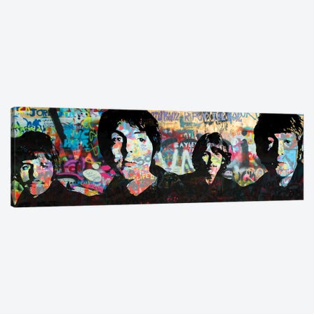 Urban Beatles Graffiti Canvas Print #PAF278} by The Pop Art Factory Canvas Art Print