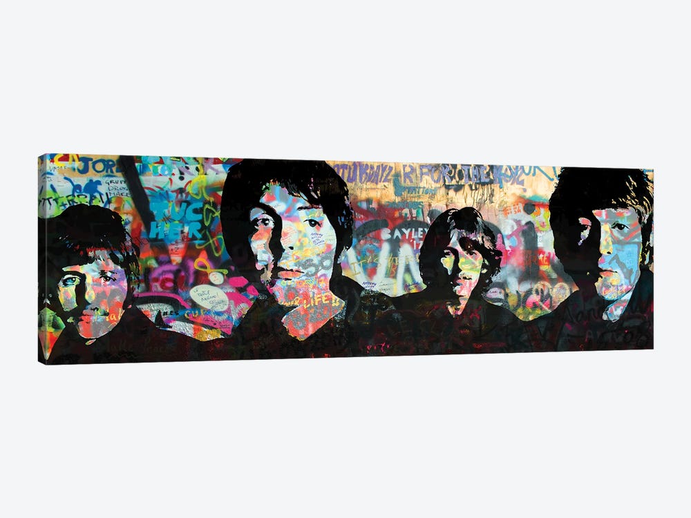 Urban Beatles Graffiti by The Pop Art Factory 1-piece Canvas Artwork