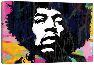 Inspired By Hendrix Canvas Art Print - Street Art & Graffiti