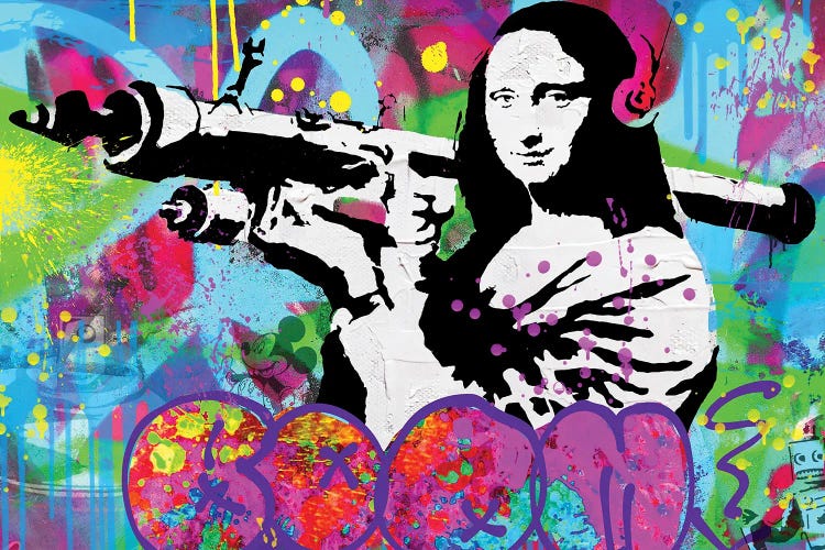 Boom Mona Lisa Graffiti Street Art