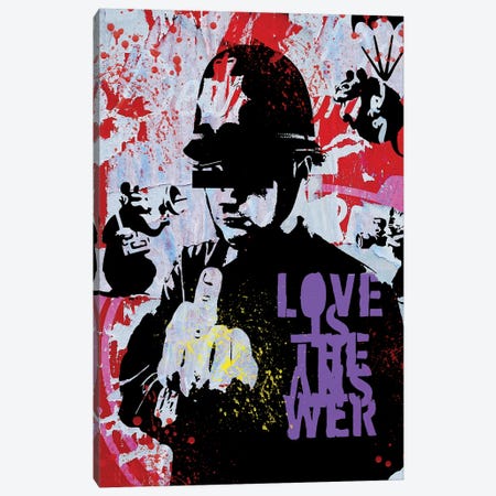 Love Is The Answer Graffiti Street Art Canvas Print #PAF285} by The Pop Art Factory Art Print