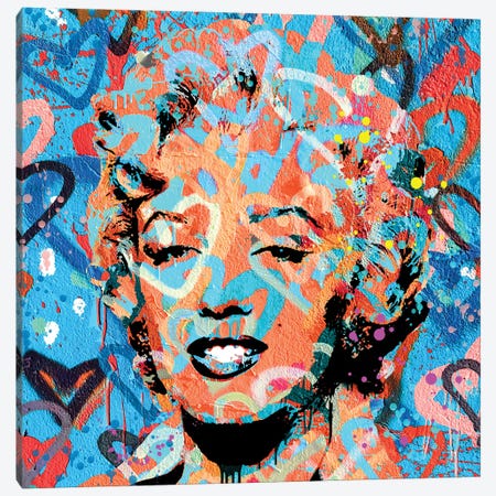 Marilyn All Of My Love Pop Art Canvas Print #PAF286} by The Pop Art Factory Canvas Print