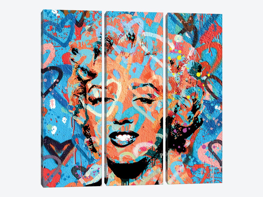 Marilyn All Of My Love Pop Art by The Pop Art Factory 3-piece Art Print