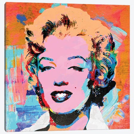 Marilyn Poppy Sunset Pop Art Canvas Print #PAF287} by The Pop Art Factory Art Print
