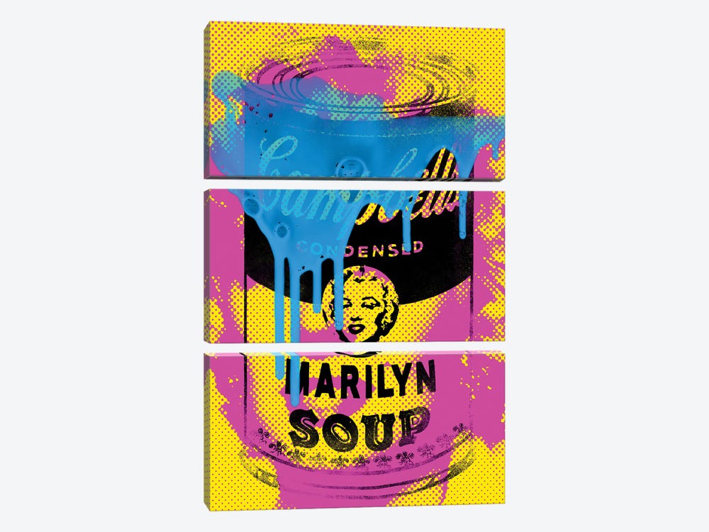 Marilyn Soup Pop Art by The Pop Art Factory 3-piece Canvas Print