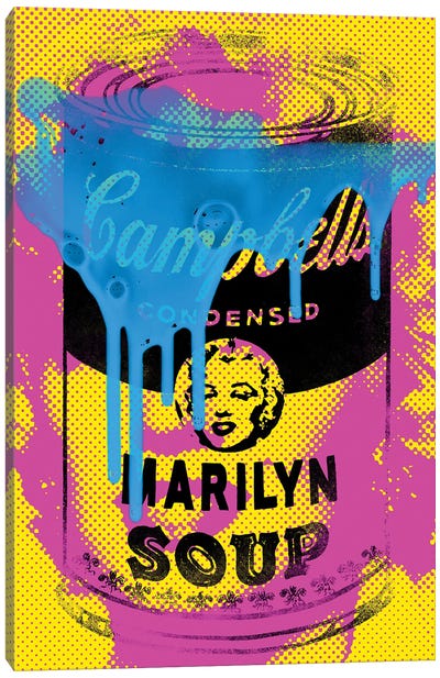 Marilyn Soup Pop Art Canvas Art Print - Campbell's Soup Can Reimagined