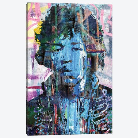 Inspired By Hendrix Graffiti Canvas Print #PAF28} by The Pop Art Factory Canvas Wall Art