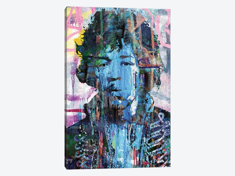 Inspired By Hendrix Graffiti by The Pop Art Factory 1-piece Canvas Art