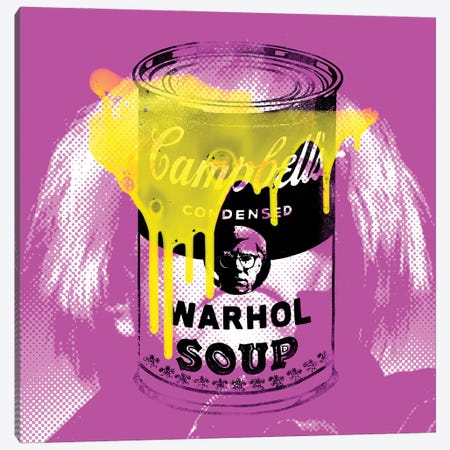 Warhol Soup Pop Art Canvas Print #PAF290} by The Pop Art Factory Art Print