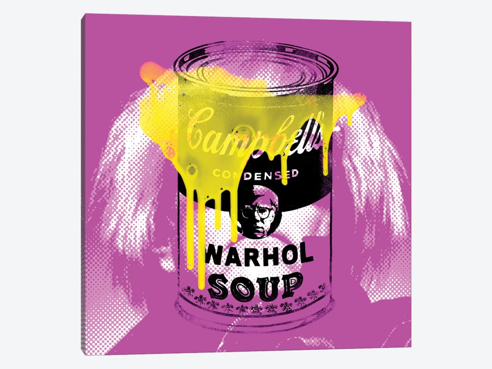 Warhol Soup Pop Art by The Pop Art Factory 1-piece Canvas Artwork