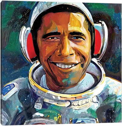 Obamanaut Canvas Art Print - Barack Obama