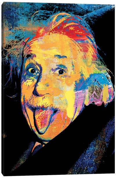 Albert Einstein Canvas Art Print - The Pop Art Factory
