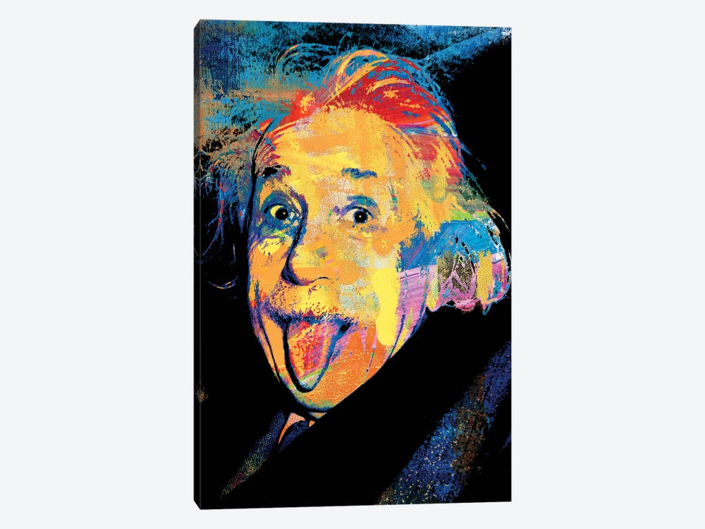 Albert Einstein by The Pop Art Factory 1-piece Canvas Art
