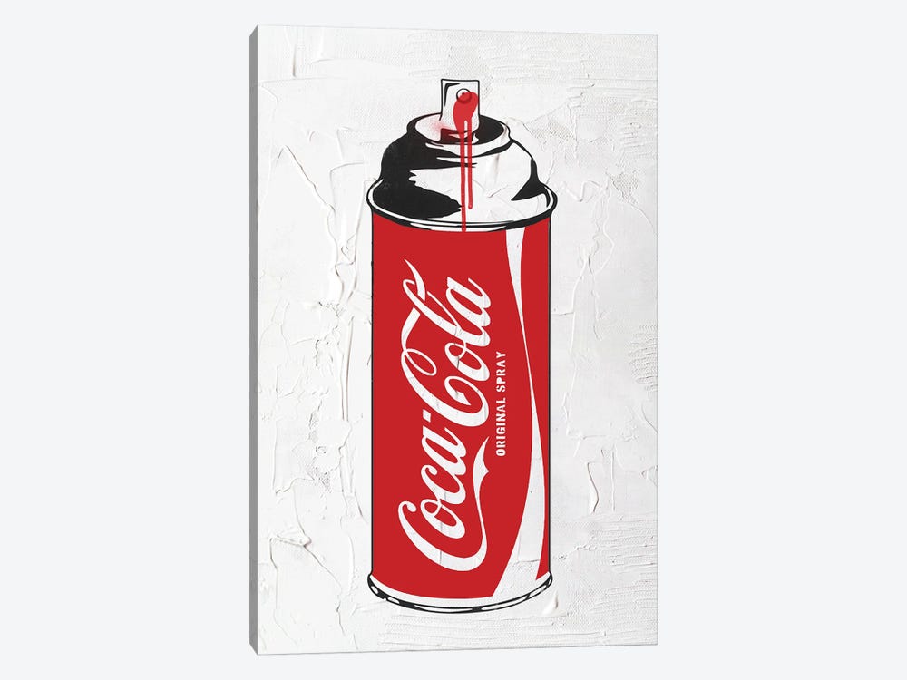 Coca-Cola Spray Paint Pop Art by The Pop Art Factory 1-piece Canvas Art Print