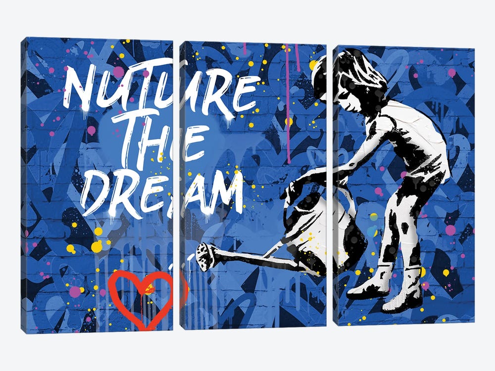 Nuture The Dream by The Pop Art Factory 3-piece Canvas Print