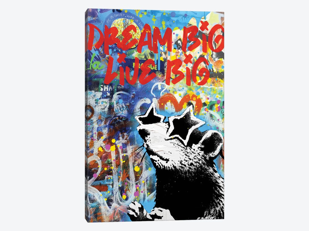 Dream Big Live Big by The Pop Art Factory 1-piece Canvas Artwork