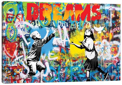 Dreams Canvas Art Print - Similar to Banksy