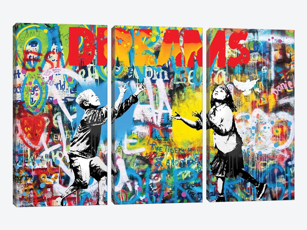 Dreams by The Pop Art Factory 3-piece Canvas Print