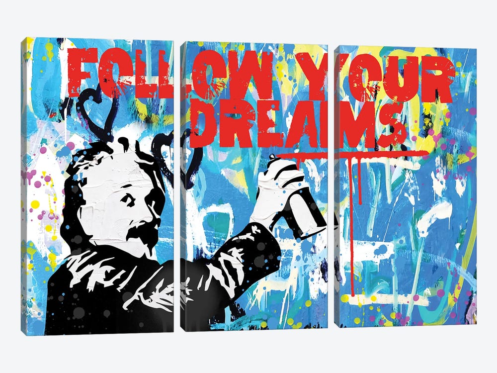 Follow Your Dreams by The Pop Art Factory 3-piece Canvas Wall Art