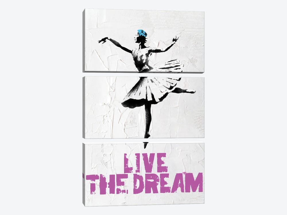 Live The Dream II by The Pop Art Factory 3-piece Canvas Print
