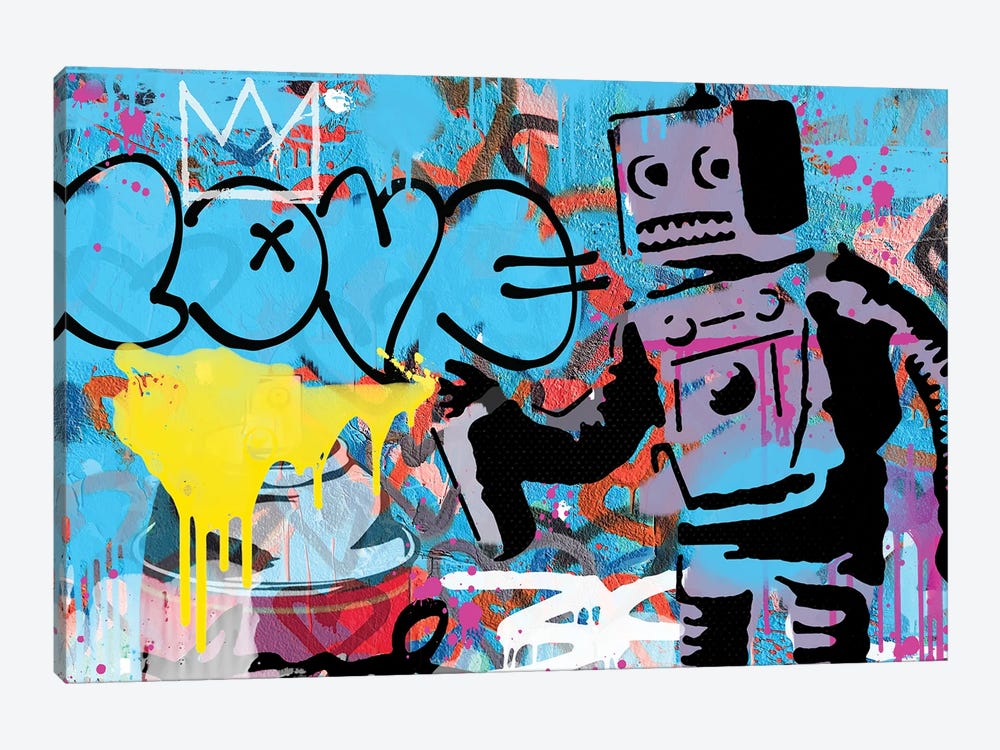 Love Robot by The Pop Art Factory 1-piece Canvas Art Print