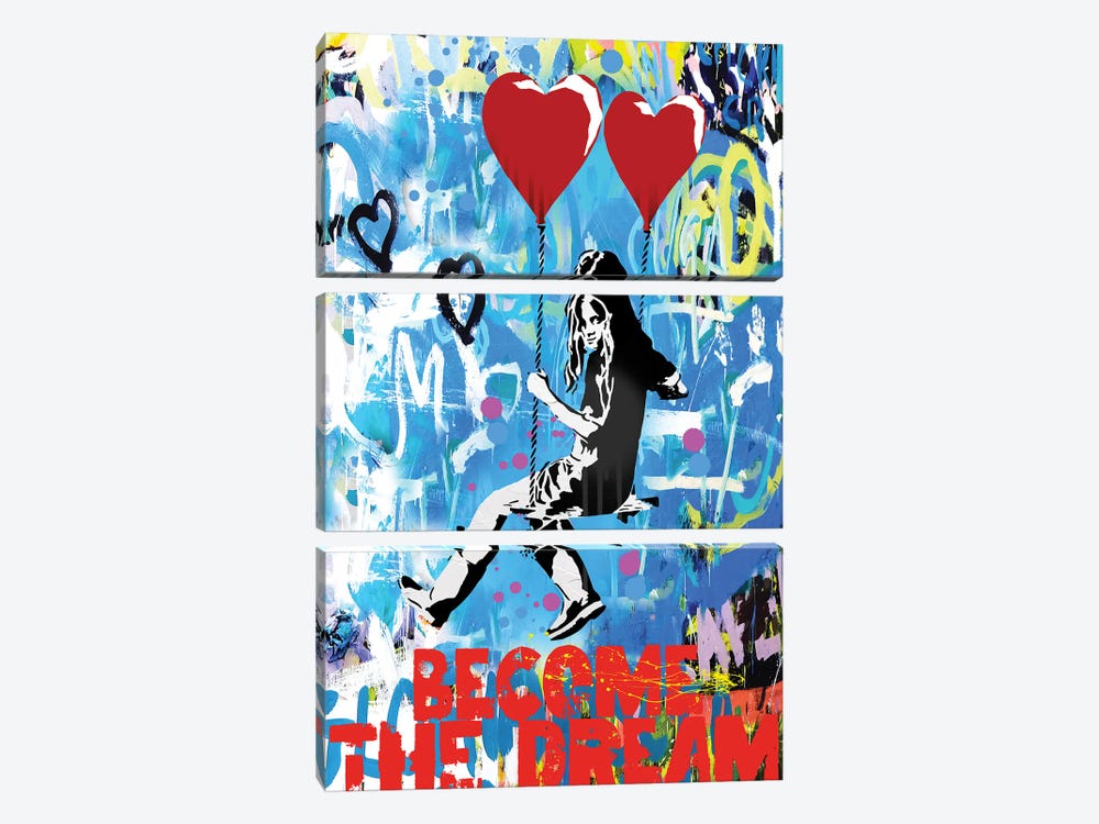 Become The Dream by The Pop Art Factory 3-piece Canvas Artwork