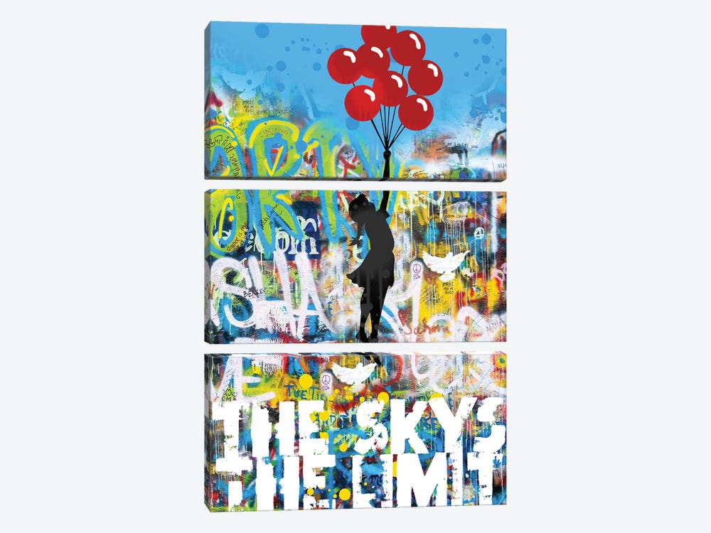 Sky's The Limit by The Pop Art Factory 3-piece Canvas Artwork