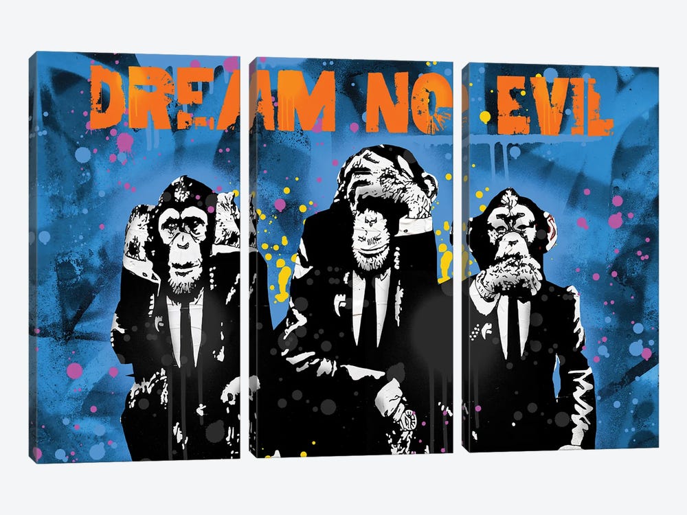 Dream No Evil by The Pop Art Factory 3-piece Canvas Art