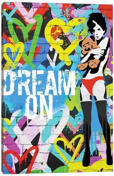 Dream On Canvas Art Print - Similar to Banksy