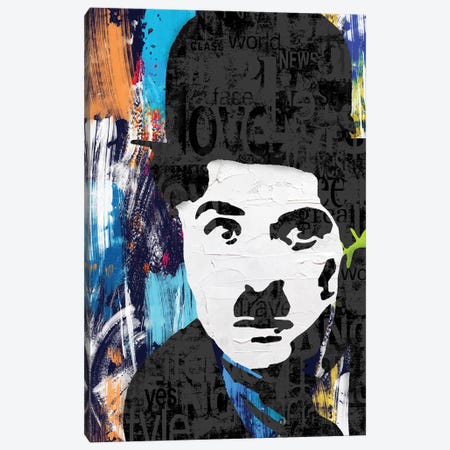 Charlie Chaplin The Tramp Canvas Print #PAF323} by The Pop Art Factory Art Print