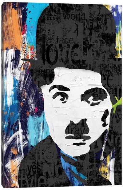 Charlie Chaplin The Tramp Canvas Art Print - Charlie Chaplin