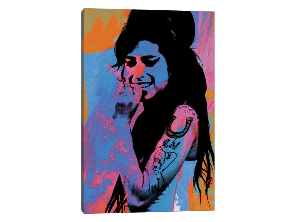 Amy Winehouse Canvas Art Painting Abstract Colors Amy Winehouse Wall Art Pop  Art Amy Winehouse Wall Decor 