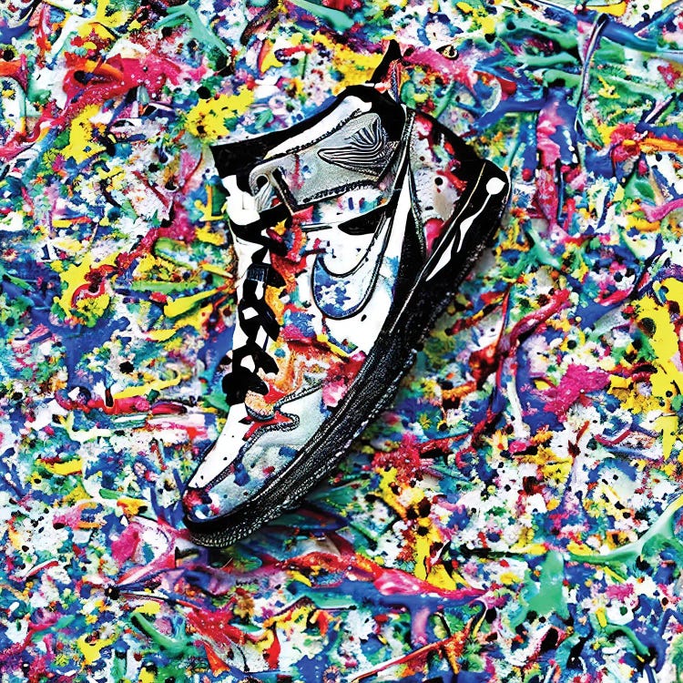 Colorful Basketball Shoes I by The Pop Art Factory wall art