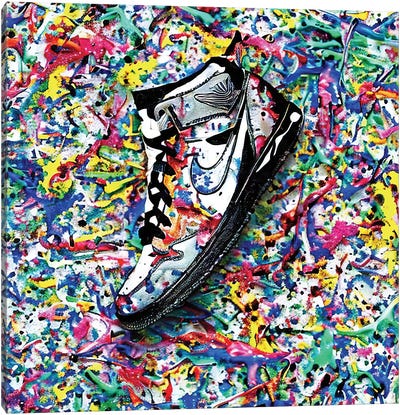 Colorful Basketball Shoes I Canvas Art Print - Sneaker Art