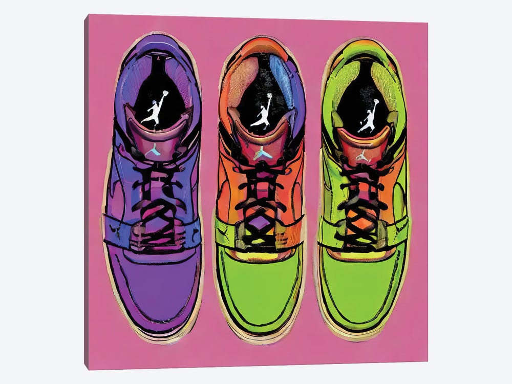 Colorful Basketball Shoes II by The Pop Art Factory 1-piece Canvas Art